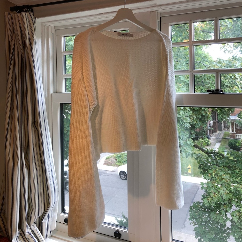 White NAKD fashion knit boat neck sweater